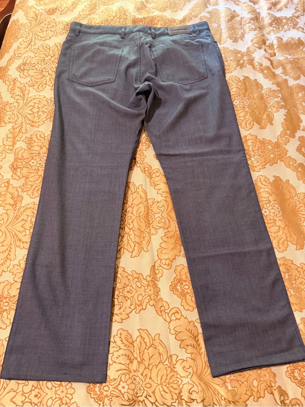 Ermenegildo Zegna Men's Wool Straight Leg 5-Pocket Pants, Dark Gray, Sz 38 x 32 - Picture 6 of 14